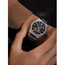 Sandoz Chanet Gents Automatic Open Heart Watch - Black Dial