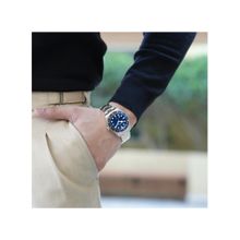 Tornado Blue Stainless Steel Analog Watch (T24006-Sbsn)