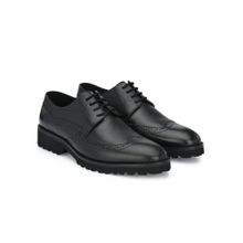 Delize Mens Black Brogue Shoes