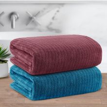 Story@Home Microfiber 400 GSM Bath Towel (Pack of 2) (XL)