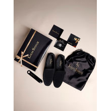 Louis Stitch Black Men Lightweight Suede Loafers