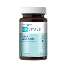 HealthKart Hk Vitals Iron And Folic Acid Supplement, Supports Blood Building, Immunity And Energy