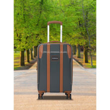 The Vertical Unisex Hard Luggage For Travel - Grey-Tan