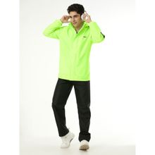 ZEEL Mens Green and Black Waterproof Raincoat with Pant (Set of 2)