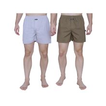 RENZ Super Combed Cotton Carbon Finish Solid Boxers (Pack of 2)