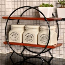 Brick Brown Circular Organizer with Black Frame from Mahogany Collection