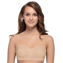 Enamor A019 Perfect Shaping Wirefree Cotton Strapless Bra Non-Padded Full Coverage - Skin