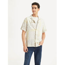 Levi's Mens Printed Resort Collar Relaxed Fit Linen Casual Shirt