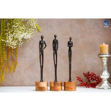 SG Home Abstract Oscar Statue Art Decor (Set of 3)