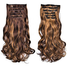 Artifice Clips 24 Inch Curly/Wavy Hair Extension - Blonde Highlights