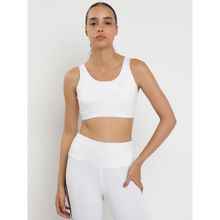 Wear Jukebox Synergy Sports Bra for Girls and Women White