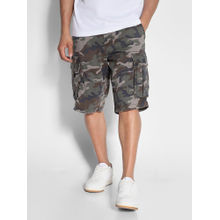 American Eagle Men Green Flex 12 Inches Lived-In Longer Length Cargo Shorts