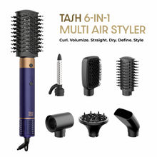 Tash Hair 6-in-1 AirStyler - Blow Brush Volumizer, Dryer, Straightener Brush, Curler, Diffuser