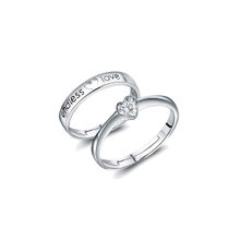 GIVA Sterling Silver Endless Love Couple Band with Swarovski Crystal