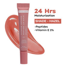 Hyphen Tinted Lip Balm - Hazel, 1% Vit E, 2% Squalane & Peptides, Brightens, Moisturizes Dry Lips