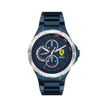 Scuderia Ferrari Pista Analogue Blue Round Dial Men's Watch (0830759)