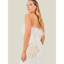 Accessorize London Women's White Bridal Pearl Tassel Clutch Bag