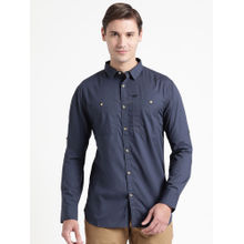 Wildcraft Men Safara 2 Pockets Cargo Shirt - Navy Blue