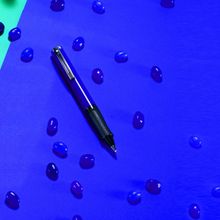 Sheaffer Pop A 9201 Blue High Gloss Resin Body Featuring Chrome Plated Trim Ball Pen