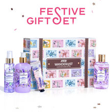Wanderlust Luxury Valentines Gift Set French Lavender Shower Gel, Body Lotion, Body Mist, Hand Cream