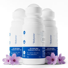 Be Bodywise 4% AHA BHA Underarm Roll On Flora - For Underarm Odour & Mild Pigmentation Pack of 3