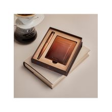 Sheaffer Brown Brass Solid Pen and Card Holder with Warranty Card