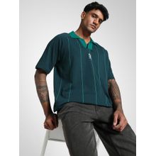 Puma X Rcb Mens Stripes Green Polo T-Shirt