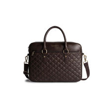 Gauge Machine 16 Brown Quilted Laptop Bag