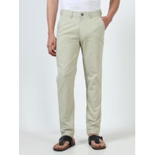 SILISOUL Olive Men Linen Blend Regular Fit Trouser
