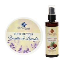 Kazarmaa Vanilla & Lavender Body Butter & Almond & Coconut Oil