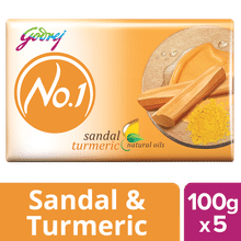 Godrej No.1 Sandal & Turmeric Soap (Buy 4 Get 1 Free)