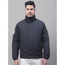 Cantabil Solid Navy Blue Jacket For Men