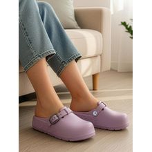 Carlton London Women Comfort Clog with Statement Buckle