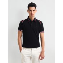 Arrow Men's Black Solid Polo T-Shirt