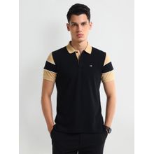 Arrow Men's Black Colorblock Polo T-Shirt