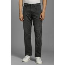 Louis Philippe Men's Dk Grey Regular Fit Mid-Rise Stretchable Jeans