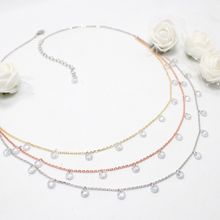 GIVA Multi-Tone Triple Layered Queens Necklace With Sterling Silver