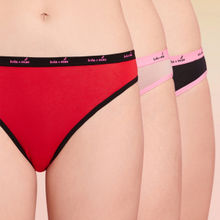 Pack of 3 C.O.A.T Cotton Solid Bikini Panty- Assortment 5 LMP1014