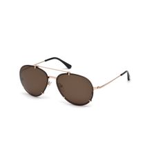 Tom Ford FT0527 61 28f Iconic Aviator Shapes In Premium Metal Sunglasses