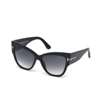 Tom Ford FT0371 57 01b Iconic Oversized Shapes In Premium Acetate Sunglasses