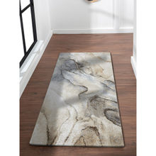 OBSESSIONS Brown Abstract Bedside Runner