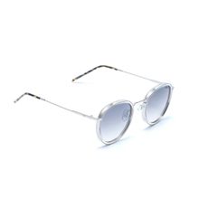 Enrico Premium Moden Lenon Collection Lightweight Silver Round Sunglasses For Unisex