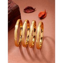 NVR Womens Pack of 4 Gold-Plated Traditional Bangles