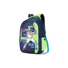 Nasher Miles Navy Blue Cricket Fever Theme Backpack with 3 Compartment and Rain Cover
