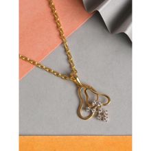 CLARA 925 Silver Gold Rhodium Plated Swiss Zirconia Eden Pendant Chain Necklace for Women