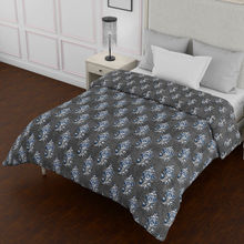 Bella Casa Single Ac Quilt Reversible 150 Gsm Grey - Kalamkari Collection