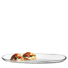 Vidivi Glass Fenice Oval Plate 50 X 16 Cm, Dishwasher Safe, Made In Italy