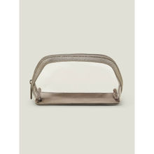 Accessorize London Women's Silver Clear Make Up Pouch