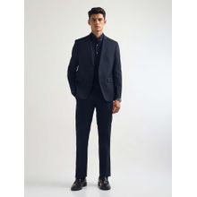 Arrow Men Navy Blue Tailored Fit Textured Suit