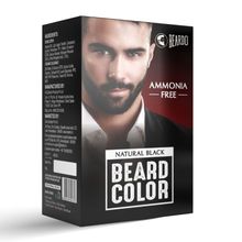 Beardo Beard Color For Men - Natural Black Color for Men | Long Lasting | No Ammonia | No Staining